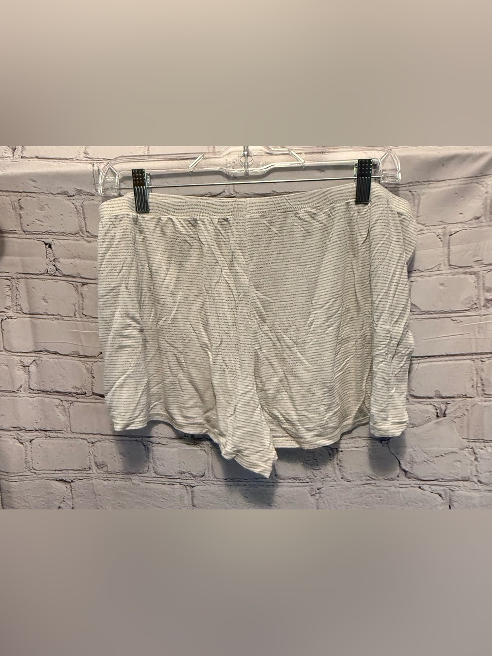 Secret Treasures Gray & Yellow Striped V-Neck Camisole PJ Top and Shorts - Picture 8 of 9